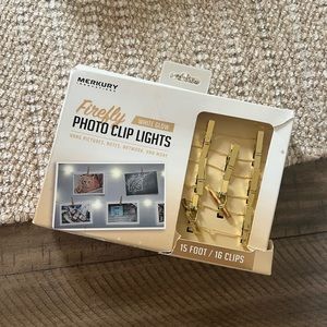 15 FOOT FIREFLY PHOTO CLIP LIGHTS HANGING KIT | White Glow | 15 Feet 16 Clips